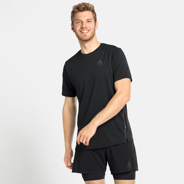 Odlo T-Shirt S/S Crew Neck Zeroweight Chill-Tec Men Black Pack - Image 3