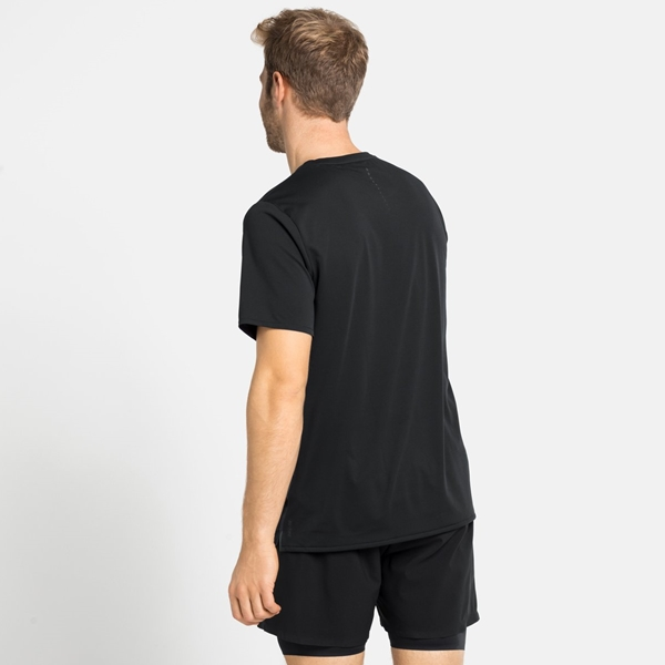 Odlo T-Shirt S/S Crew Neck Zeroweight Chill-Tec Men Black Pack - Image 4
