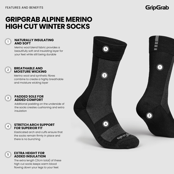 Gripgrab Winter Merino High Cut Socks - Image 2