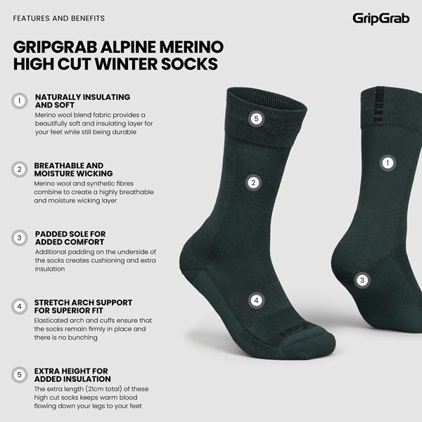 Gripgrab Winter Merino High Cut Socks - Image 20