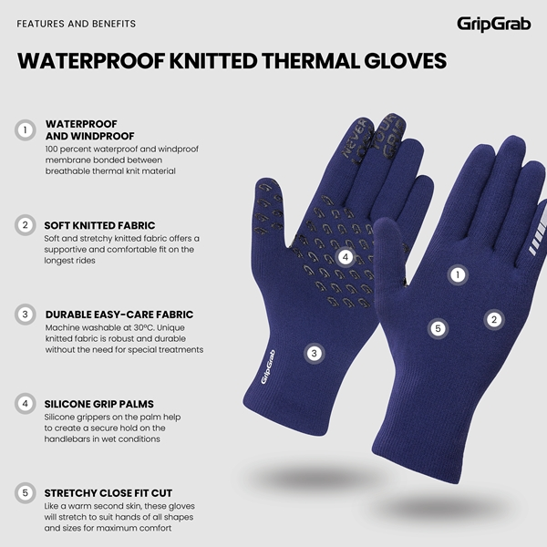 Gripgrab Waterproof Knitted Thermal Gloves - Image 11