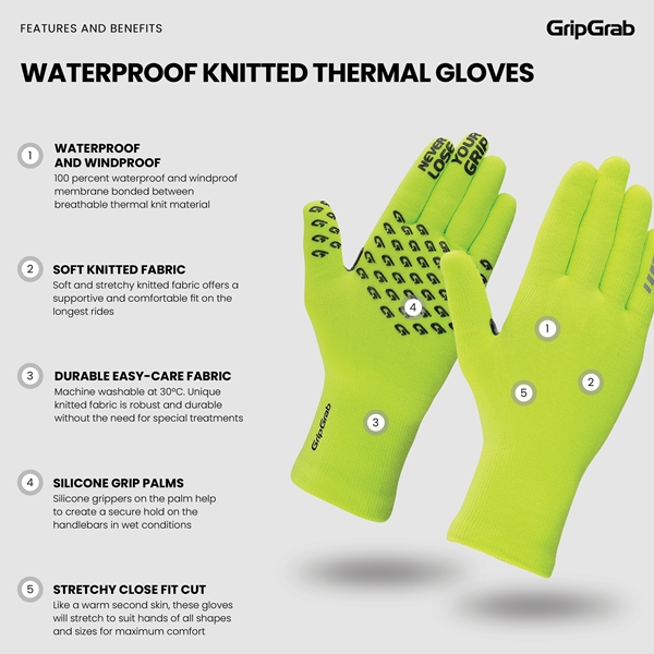 Gripgrab Waterproof Knitted Thermal Gloves - Image 20