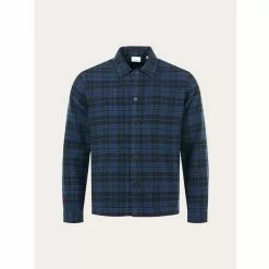 Knowledgecotton Apparel Classic Checked Cotton Buttoned Overshirt
