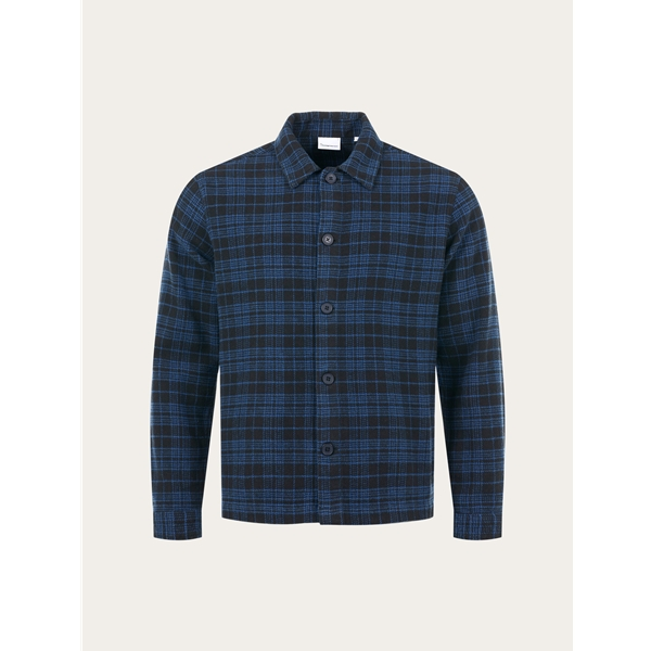 Knowledgecotton Apparel Classic Checked Cotton Buttoned Overshirt