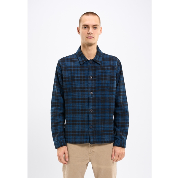 Knowledgecotton Apparel Classic Checked Cotton Buttoned Overshirt - Image 3