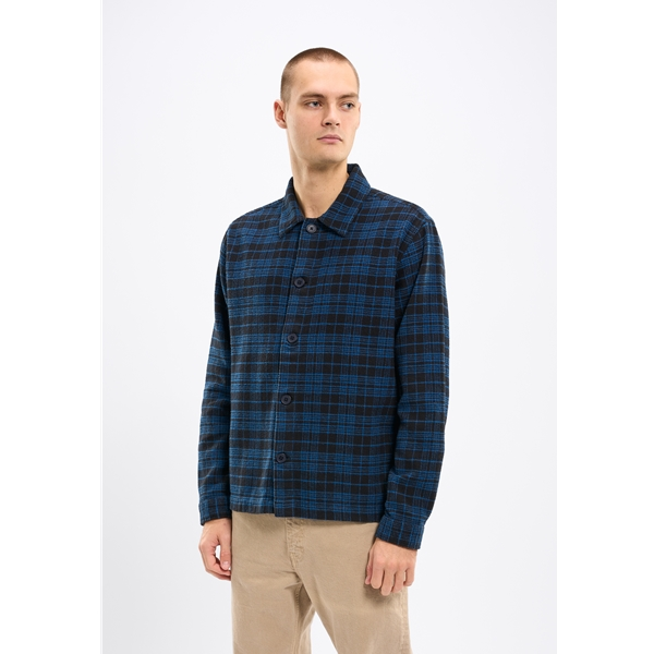 Knowledgecotton Apparel Classic Checked Cotton Buttoned Overshirt - Image 5