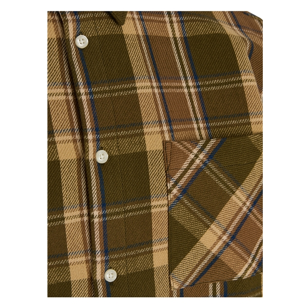 KnowledgeCotton Apparel Light Flannel Checkered Relaxed Fit Shirt - Image 3