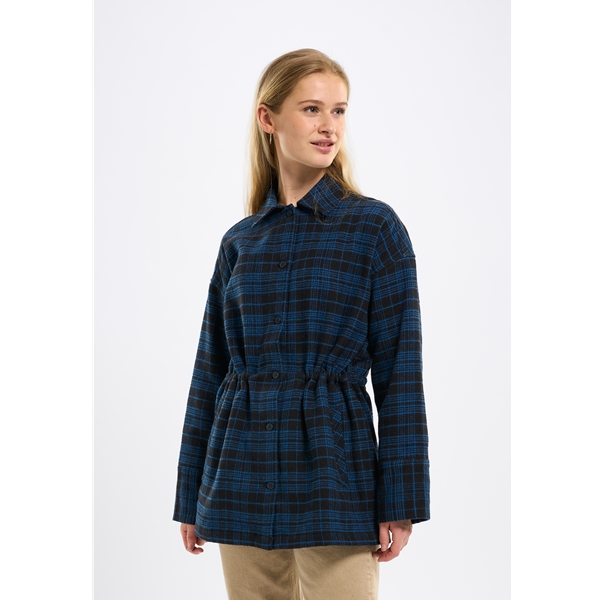 Knowledgecotton Apparel Oversized Checked Cotton Button Overshirt - Image 5