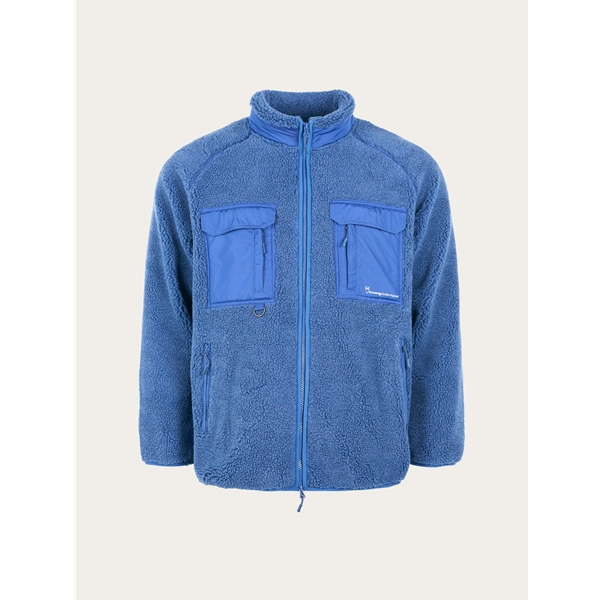 Knowledgecotton Apparel Oversized Raglan Teddy Polyester Zip Sweat