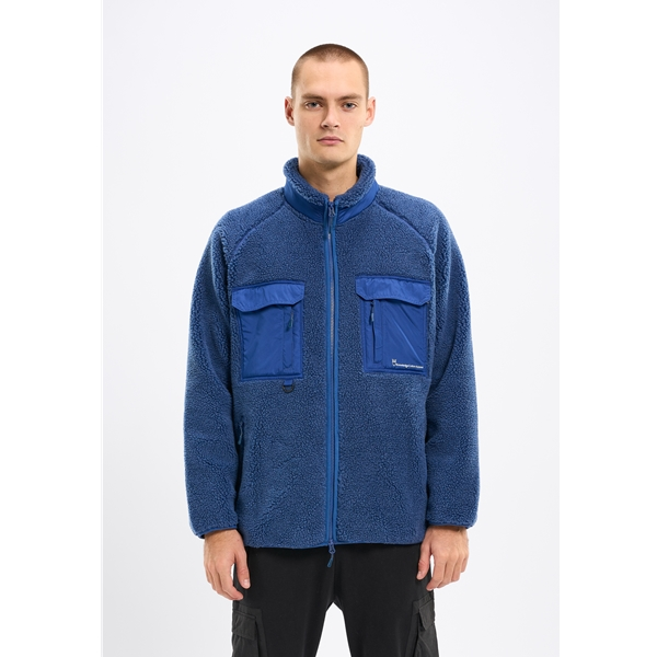 Knowledgecotton Apparel Oversized Raglan Teddy Polyester Zip Sweat - Image 3