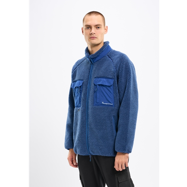 Knowledgecotton Apparel Oversized Raglan Teddy Polyester Zip Sweat - Image 6