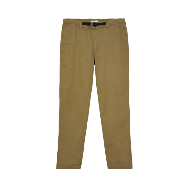 KnowledgeCotton Apparel Regular Twill Pant Belt Details - Gots/Vegan