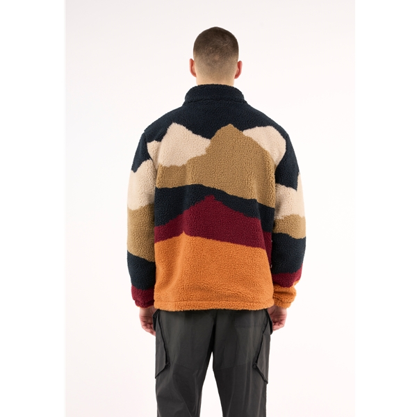 KnowledgeCotton Apparel Teddy Aop Oversized Zip - Grs/Vegan - Image 3