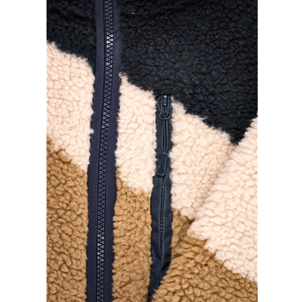 KnowledgeCotton Apparel Teddy Aop Oversized Zip - Grs/Vegan - Image 4