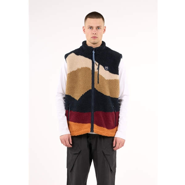 KnowledgeCotton Apparel Teddy Aop Vest - Grs/Vegan - Image 3