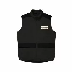 Knowledgecotton Apparel Teddy Fleece Hood Vest With Rib Stop - Grs/Vegan Peta