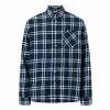 Knowledgecotton Apparel Relaxed Indigo Checkered Shirt - Gots/Vegan