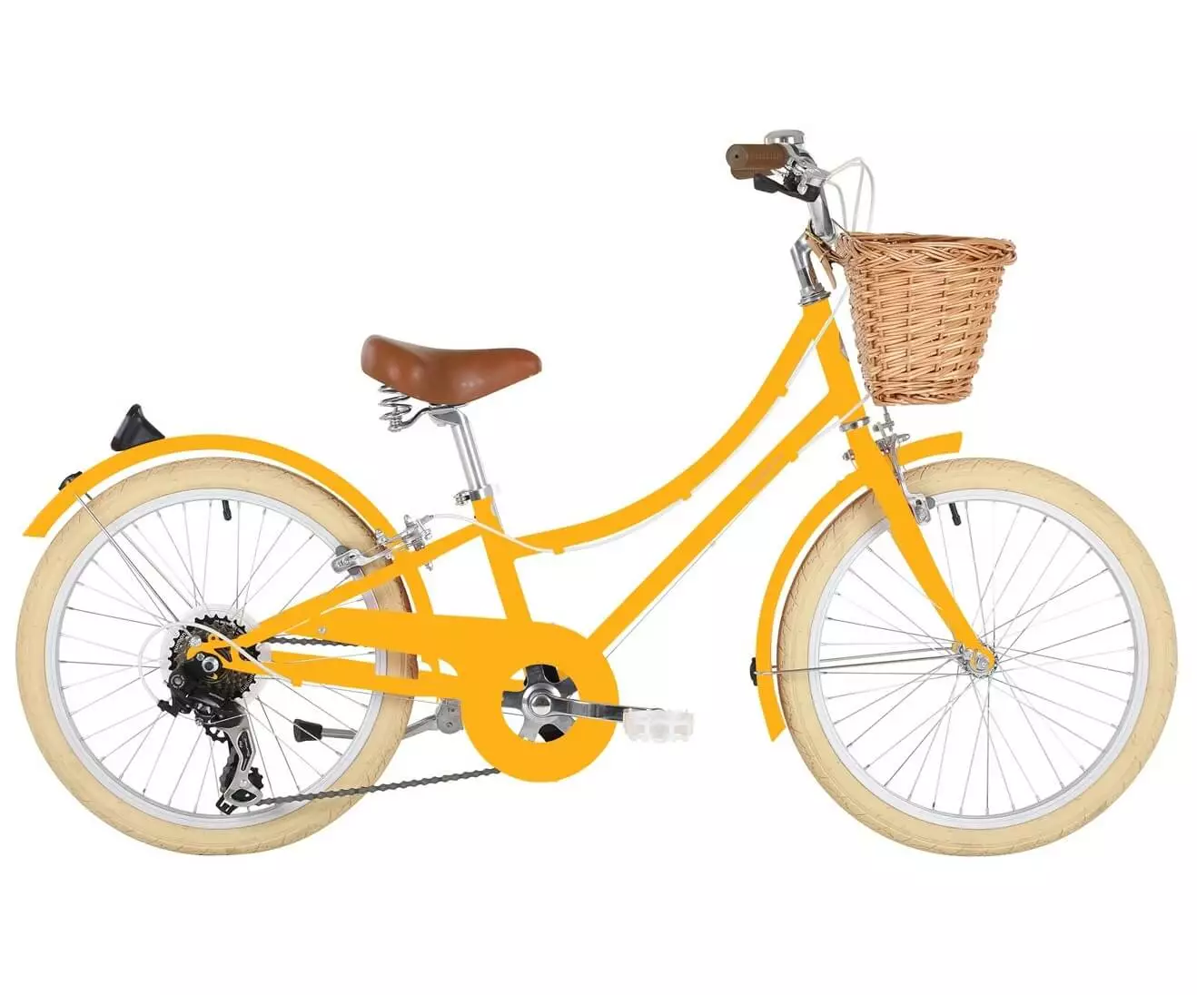 Girls’ Bicycle Bobbin Gingersnap 5-9 Years, 20-inch, Yellow